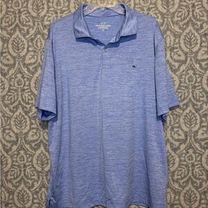 Vineyard Vines Heathered Blue Polo Shirt